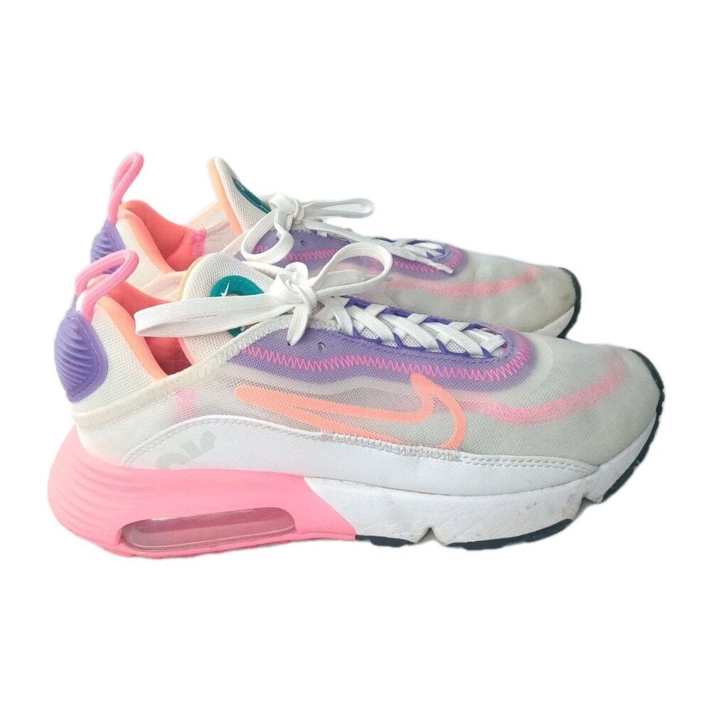 Nike Air Max 2090 White Hyper Orange Running Shoes Women Sz 8 CZ1516-100 - Picture 3 of 10